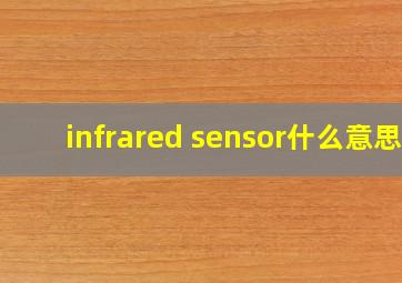 infrared sensor什么意思